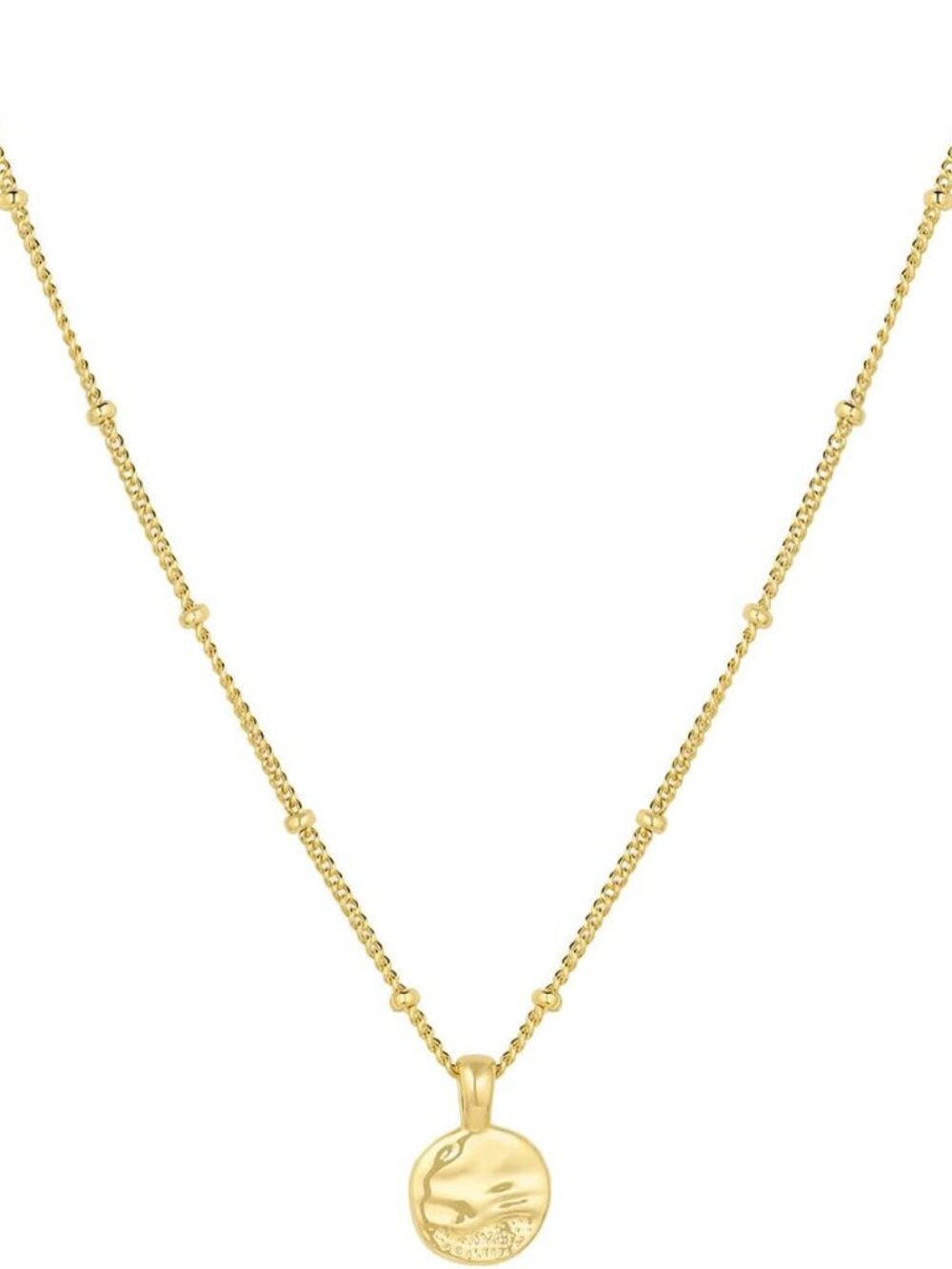 Shorebreak Necklace 16 inch - 18k Gold Plated Brass - Ocean-Inspired Design- Ver